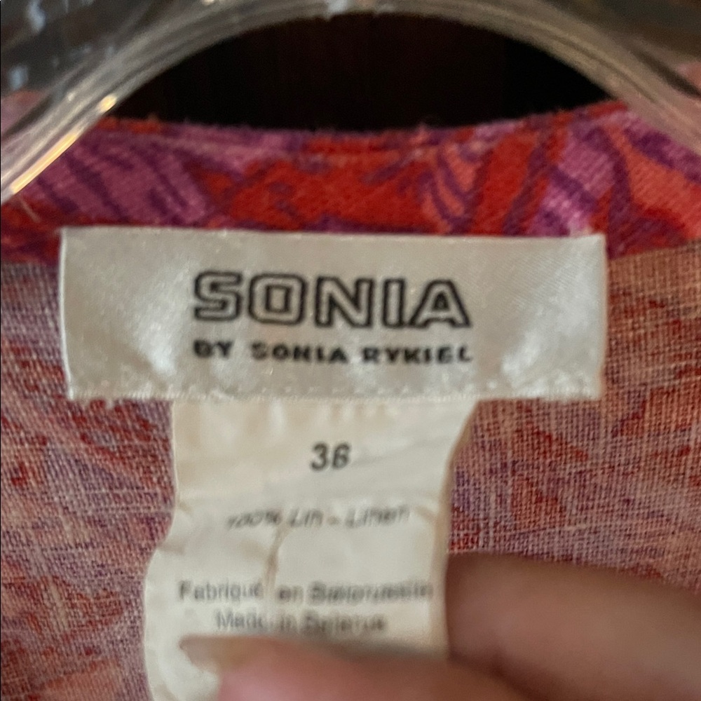 Sonia Rykiel Pink and Red Patterned Dress - Picture 2 of 3